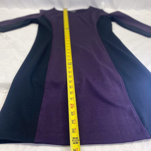 Women's Daisy Fuentes Knit Sweater Dress Deep Purple Black Small - Picture 10 of 10